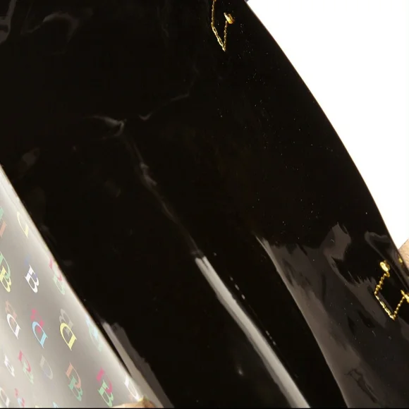 Dooney & Burke Stylish Black Multicolor Shopper Bag - Picture 4 of 5